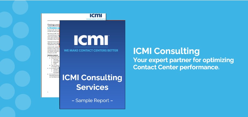 ICMI Consulting Services | Sample Reports